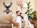 Personalized Deer Head Metal Sign | Christmas Deer | Custom Metal Deer Sign | Deer Antlers Sign | Outdoor Wall Decor | Last Name Sign | Deer Monogram | Wall Decor Rustic Home | Housewarming Gifts by CozyNest Decor