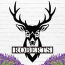Personalized Deer Head Metal Sign | Christmas Deer | Custom Metal Deer Sign | Deer Antlers Sign | Outdoor Wall Decor | Last Name Sign | Deer Monogram | Wall Decor Rustic Home | Housewarming Gifts by CozyNest Decor