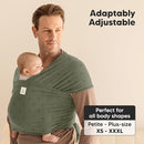 KeaBabies Baby Wrap Carrier - All in 1 Original Baby Carrier Newborn to Toddler Sling, Easy to Wear, Hands Free Bonding, Lightweight, Breathable Infant Wraps (Forest) by TinyTreasures Baby Boutique