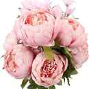 Duovlo Springs Flowers Artificial Silk Peony Bouquets Wedding Home Decoration,Pack of 1 (Spring Light Pink) by CozyNest Decor