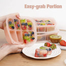 haakaa Silicone Baby Food Freezer Tray with Lid by haakaa - Perfect Storage Container for Homemade Baby Food, Vegetable & Fruit Purees, and Breast Milk, Blush by TinyTreasures Baby Boutique