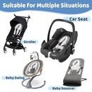 Pro Goleem Infant Car Seat Insert, Babybody Support for Toddler, Soft Minky Preemie Car Seat Insert, 2-in-1 Reversible, Perfect for Carseats, Strollers, Swings, White and Grey by TinyTreasures Baby Boutique