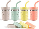 Pandaloo® Smoothie Cups for Kids - Stainless Steel Toddler Tumbler with Straw, Sippy Cup for Smoothies - BPA-Free, Toddler Snack Cups, 10 oz by TinyTreasures Baby Boutique
