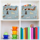 Multi-purpose Storage Basket Bin Cute Dog Puppy Organizer Collapsible Shelf Basket Cube with Handle for Nursery Bedroom Bathroom by TinyTreasures Baby Boutique