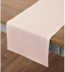 Solino Home Linen Pink Table Runner 90 Inches Long - 100% Pure Linen 14 x 90 Inch Table Runner for Halloween - Fete by CozyNest Decor