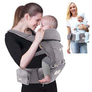 FRUITEAM Baby Carrier Newborn to Toddler, Safety-Certified Baby Waist Stool, Ergonomic 6-in-1 Baby Carrier with Head Support, Adjustable & Removable Baby Holder for All Seasons, Dark Grey by TinyTreasures Baby Boutique