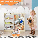 Kids Toy Storage Organizer with 3 Removable Plastic Bins Toddler Montessori Bookshelf with Stuffed Animal Net Holder Baby Bookcase Plush Organizer for Playroom, Bedroom,,Kids Room,Classroom,Nursery by CozyNest Decor