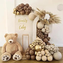 Brown and Gold Balloons 12 Inch Double Stuffed Dark Coffee Tan Cream Beige Sand Nude Neutral Latex Balloon Confetti Balloons for Boho Birthday Rodeo Thanksgiving Baby Bridal Shower Party Decor by CozyNest Decor