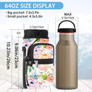 25/32/40/64oz Water Bottle Bag Holder Carrier-Insulated Crossbody Sling Case Sleeve with Strap & Pockets for Men Women Gym Cycling Travel Walking Hiking Camping by TinyTreasures Baby Boutique