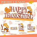 COCHIE Metal Happy Thanksgiving Sign, Fall Leaves Turkey Table Centerpieces Decorations for Home, Office, Shelf, Mantel, Indoor, Traditional Party Supplies Decor (Thanksgiving) by CozyNest Decor