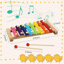 LOOIKOOS Xylophone for Kids Wood Xylophone with 2 Mallets Educational& Preschool Learning Baby Percussion Wooden Musical Instruments Toys for Boys and Girls by TinyTreasures Baby Boutique