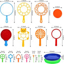 Roberly 18 PCS Big Bubble Wands Toys Set with Solution, Tray, Soft Racket, Bulk Funny Bubbles Making Toys for Kids Summer Outdoor Activities Game Birthday Party Favors by TinyTreasures Baby Boutique