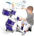 M SANMERSEN Kids Toys Jazz Drum Set - Upgraded Rock Drum Kit with Stool Musical Instruments Educational Birthday Christmas Toys Gifts for Toddlers Child Boys Girls Aged 3 4 5 6 7 8 Year Old by TinyTreasures Baby Boutique