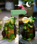 Solar Turtle Statues for Garden Decor: Outdoor Sculpture with Bubble Light for Ornament Yard Art Lawn Porch Patio Balcony - Unique Gifts Women Mom by GreenHaven Gardens