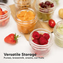 KeaBabies 12pk 4oz Glass Baby Food Containers with Lids - Leak-Proof, Microwavable Small Glass Jars, Baby Purees & Toddler Snack Storage Containers, BPA-Free, Dishwasher & Freezer Safe (Musk Dusk) by TinyTreasures Baby Boutique