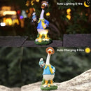 Garden Goose Statue Outdoor Decor, Funny Drunk Gnome Catched by Gardener Goose with Solar Bottle,Ideal Gifts for Women,Outdoor & Home Decor for Housewarming by GreenHaven Gardens