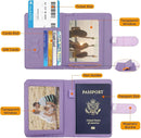 Melsbrinna Rfid Passport Holder for Travel women/Men, Cute Passport Wallet Rfid Blocking Card Slots, Rfid Passport Cover/CaseTravel Wallet, Passport Book Holder (1, LG PURPLE) by TinyTreasures Baby Boutique