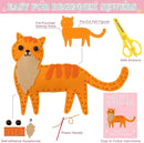CiyvoLyeen Kitten Craft Kit Kids DIY Crafting and Sewing Set Kitty Cat Stuffed Animal Felt Plushies for Girls and Boys Educational Beginners Sewing Gift Ideas by TinyTreasures Baby Boutique