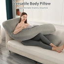 Amagoing Pregnancy Pillows with Cooling Cover, U-Shape Full Body Pillow for Sleeping, Support for Back, Legs, Belly, HIPS for Pregnant Women, Maternity Pillow for Adults, Dark Grey Cooling by TinyTreasures Baby Boutique