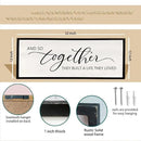 And So Together They Built A Life They Loved Framed Wood Farmhouse Sign - 32'X12' Master Bedroom Above Bed Wall Art for Love Sign Decor (Black) by CozyNest Decor