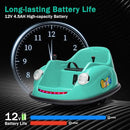 12V Bumper Car for Toddlers, Electric Toy Ride on Battery Car with Kids W/Parent Remote Control, 2-Speed, 360 Degree Spin, Music & LED Lights for Kids, Green by TinyTreasures Baby Boutique