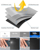 Sumobaby Blackout Curtains for Bedroom Portable 71"x70",No Drill Blackout Shades with Upgraded Hook&Loop Tapes,100% Black Out Window Cover,Thermal Insulated Blinds for Bedroom,Nursery(1 Panel,Black) by TinyTreasures Baby Boutique