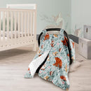 TANOFAR Car Seat Cover Baby, Carseat Covers Baby Boy Girl, Peekaboo Opening Infant Car Seat Cover for Winter, Warm & Cozy, Woodland Animals by TinyTreasures Baby Boutique