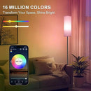 FRIDEKO HOME Pink Shade Floor Lamp with RGB Music Sync, 16 Million Colors & Stepless Dimming 2700K-6500K, 3CCT, 800LM LED Bulb with App & Remote, Modern Standing Light for Living Room, Bedroom, Office by CozyNest Decor