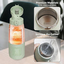 Portable Bottle Warmer for Travel - Super Fast Charging & 5-Min Heating for Breast Milk, Formula & Water, 17oz Large Capacity, Baby Flask for Vehicle Car Airplane Journey (500ML) by TinyTreasures Baby Boutique