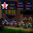 HUGSVIK 4 Packs 80LED 4th of July Decorations Outdoor, Upgraded Red White and Blue Solar Lights with Stars & American Flags, Outdoor Memorial Day Decorations Patriotic Lights for Yard Pathway Garden by GreenHaven Gardens