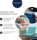 Arden Indoor/Outdoor Seat or Rocking Chair Cushion, 19 x 18, Water Repellent, Rain Proof, Fade Resistant Cushion for Rocking or Dining Chairs Lake Blue Leala by GreenHaven Gardens
