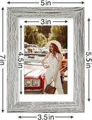 Vittanly 4x6 Picture Frames Set of 9, Shatter Resistant Plexiglass, Display 3.5x5 Pictures with Mat or 4x6 without Mat, Photo Frames for Wall or Tabletop, Engineered Wood, Grey by CozyNest Decor