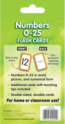 Teacher Created Resources Numbers 0–25 Flash Cards (EP62045) 3-1/8" x 5-1/8" by TinyTreasures Baby Boutique