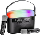 Karaoke Machine,Karaoke Machine with Lyrics Display,Portable Bluetooth 5.3 Karaoke Speaker with Upgraded Dual Speakers for Kids and Adults,with White Noise and Night Light Function (Black) by TinyTreasures Baby Boutique