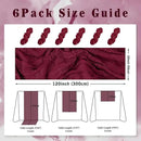 Burgundy 6 Pack Cheesecloth Table Runner 10FT Rustic Gauze Cheese Cloth Table Runner for Wedding Bridal Baby Shower Table Decor 20 x 120 Inch Long Boho Fabric Sheer Birthday Party Table Decorations by CozyNest Decor