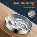 Slow Feeder Dog Bowls with Non-Slip Bottom Stainless Steel Metal Slow Feeing Bowls 3 Cups for Small Medium Dogs and Fast Eaters Slowing Down of Eating by CozyNest Decor