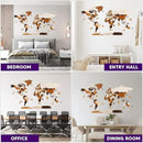 HYPERI Multilayered 3D Wooden World Map Wall Decor, Wood Art Wall Decor, Mapa Mundi Para Pared, World Maps and Push Pins, Valentine's Day Gifts For Dad, Mom, Boss, Husband, Wife (XX-Large) by CozyNest Decor