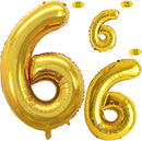 GOER Gold Foil Balloons Number 6,Huge Number Balloons for 6th 66th Birthday Party Supplies Anniversary Decorations (3 pcs,42 inch,32 inch,16inch) by TinyTreasures Baby Boutique