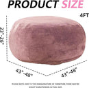 4FT Large Bean Bag Chairs,Big Adult Size Memory Foam Beanbags with Filler Included,Machine Washable Corduroy Cover,Ultra Soft Plush Gaming Bing Bag Puff Chair for Dorm, Living Room & Bedroom (Pink) by CozyNest Decor