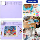 AWOKE Silicone Painting Mat - 20"X16" Silicone Art Mat with 1 Water Cup for Kids - Craft Mat has12 Color Dividers - 2 Paint Dividers (Purple) by TinyTreasures Baby Boutique