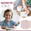 8 Pieces Ballpoint Pen with Stylus Tip Black Ink 2 in 1 Stylus Metal 1.0 mm Medium Point Smooth Pen Rainbow Colorful Rubberized Ballpoint for Touch Screen Tablet(Rose Gold) by TinyTreasures Baby Boutique