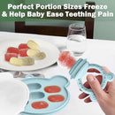 JEXFUN Silicone Baby Fruit Food Feeder Pacifier & Breastmilk Popsicle Freezer Molds for Cooling Relief, BPA Free Silicone Feeder to Safely Introduce New Foods, Double as Teething Toys, 4 Month+ by TinyTreasures Baby Boutique