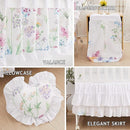 Brandream Wildflower Butterfly Crib Bedding Sets for Girls Farmhouse Baby Nursery Bedding Blanket Set Romantic Purple White, 6 Pieces by TinyTreasures Baby Boutique