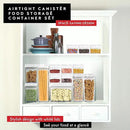 DWËLLZA KITCHEN Airtight Food Storage Containers with Lids – 6 Pieces All Same Size - Pantry Container for Spices, Candy, Nuts, Coffee and Tea, Clear Plastic BPA-Free, Keeps Food Fresh & Dry by CozyNest Decor