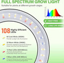 LORDEM Grow Light for Indoor Plants, 7.9" Full Spectrum LED Plant Grow Light, Height Adjustable Growing Lamp with Auto Timer 4H/8H/12H, 6 Dimmable Levels, Ideal for Large Tall Plants, 2 Packs, Black by GreenHaven Gardens