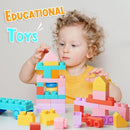 45 Pcs Soft Building Blocks for Toddlers 18M+, BPA - Free Sensory Toys, Montessori STEM DIY Construction Bricks, Safe Teething & Early Learning Toys, Creative Building Set for Baby Kids by TinyTreasures Baby Boutique