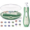 Fansidi Baby Nail Trimmer Electric – Limited Forest Serenity Green, Gentle Baby Nail File Electric| 10 Grinding Heads + 8 Replacement Pads| Quiet LED |Baby Nail Clippers for Newborn Infant Toddler by TinyTreasures Baby Boutique