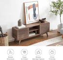 mopio Ensley TV Stand, Mid Century Modern for 55/60/65 inch TV, Farmhouse TV Stand, Entertainment Center with Storage, TV and Media Consol for Living Room (Walnut, 59" Tall) by CozyNest Decor