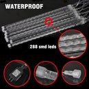 TW SHINE Christmas Meteor Shower Lights Outdoor, 864 LED 12" 24 Tubes Waterproof Christmas Lights Outdoor Plug in, Snow Falling Rain Icicle Xmas Lights Decorations, White by GreenHaven Gardens