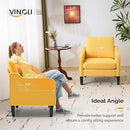 VINGLI Accent Chair for Living Room Chairs Yellow Reading Chair for Bedroom Scooped Arm Chair Mid Century Modern Accent Chairs Upholstered Comfy Chair for Apartment, Waiting Room by CozyNest Decor